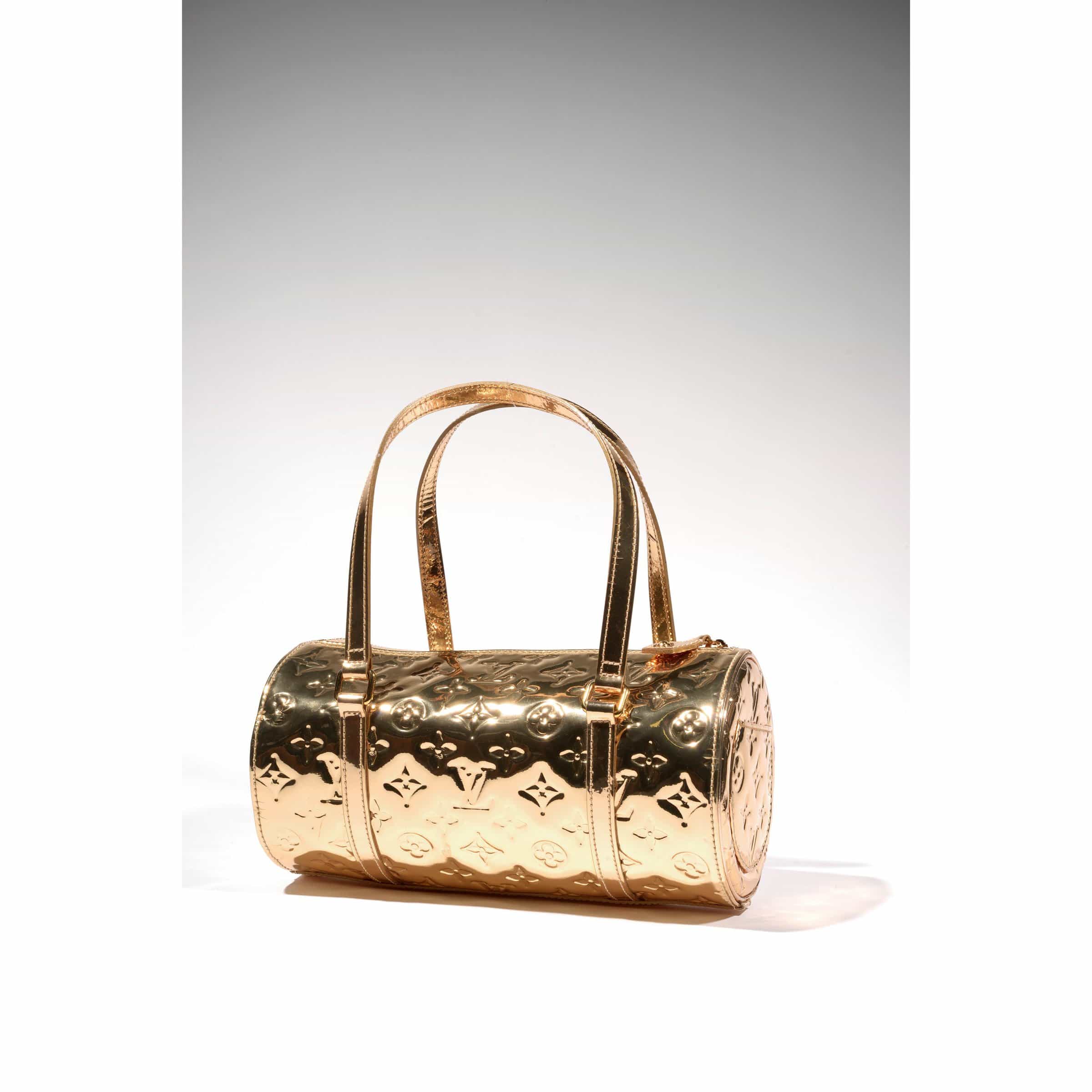 Louis Vuitton Vintage Monogram Miroir Papillon Bag - Gold Handle