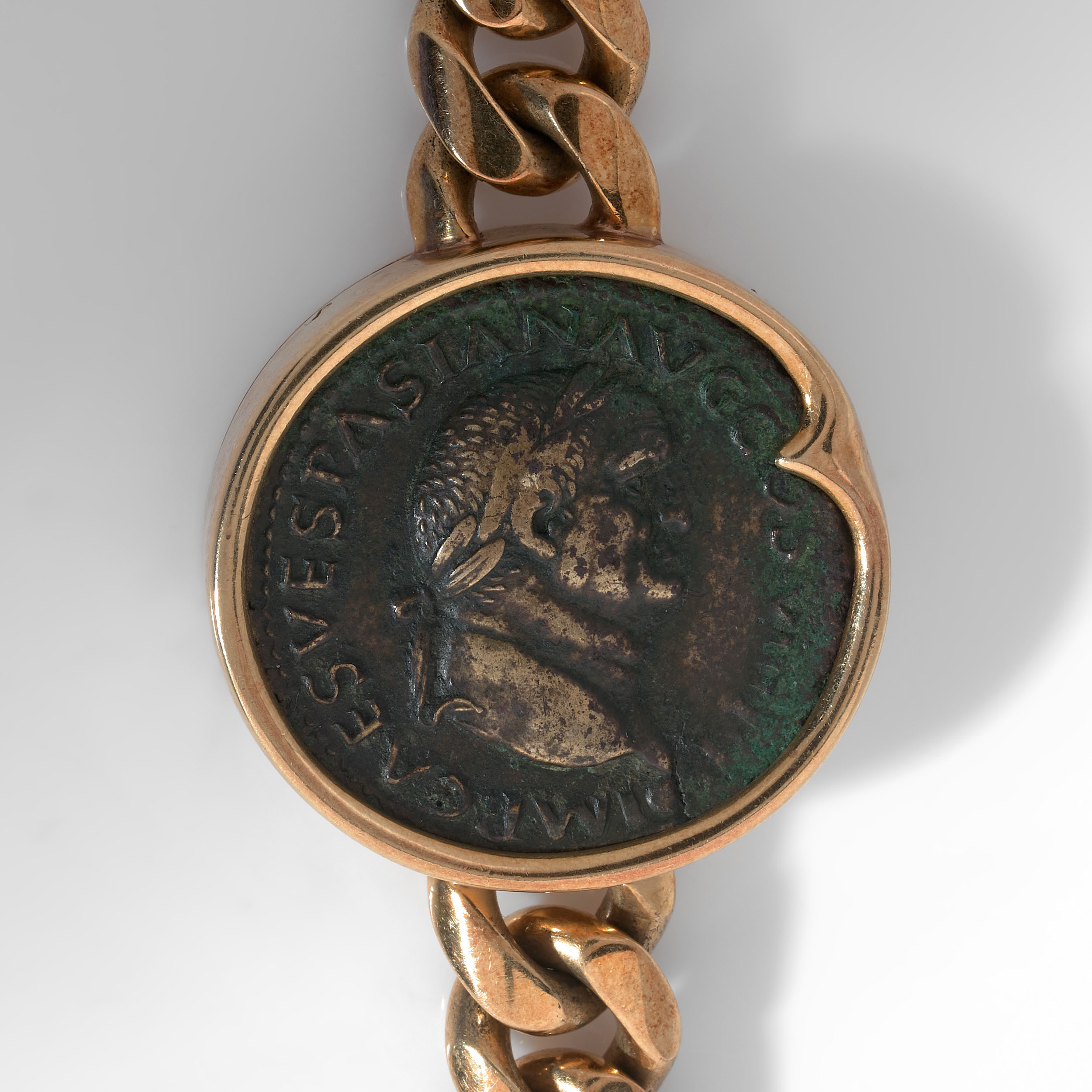 Bulgari Monete Diamond and Ancient Roman Coin of Emperor Hadrian