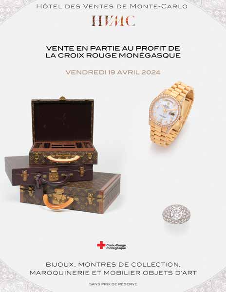 Bijoux, Montres, Maroquinerie de Luxe, Objets d’Art, Tapis au profit de la Croix Rouge Monégasque